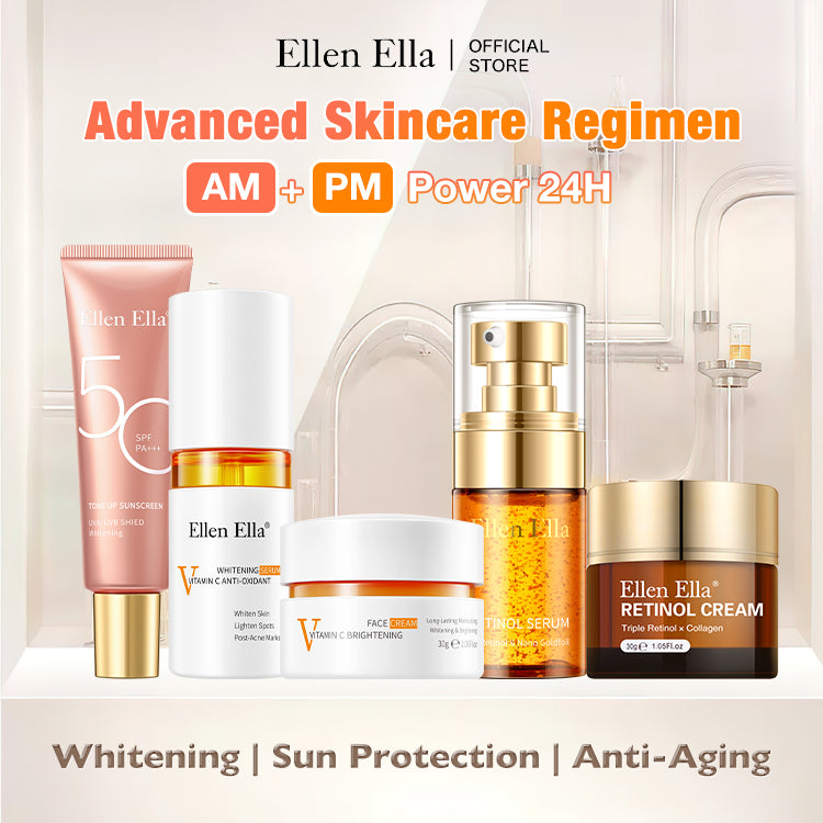 Ellen Ella upgrade Advanced skin care regimen 24-hour skin care-whitening + sun protection + anti-aging