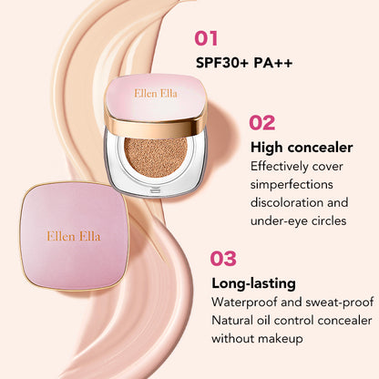 Ellen Ella Flawless Glow CC Cushion Foundation - SPF30, high concealer and 16 hours long lasting